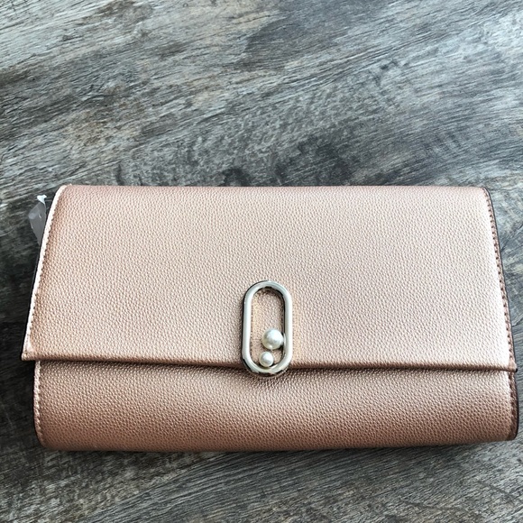 Nine West clutch purse handbag Nwt rose gold - Picture 2 of 6